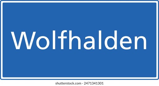 Swiss zip code postal code sign for 9427 Wolfhalden Appenzell Ausserrhoden Switzerland