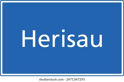 Swiss zip code postal code sign for 9100 Herisau Appenzell Ausserrhoden Switzerland