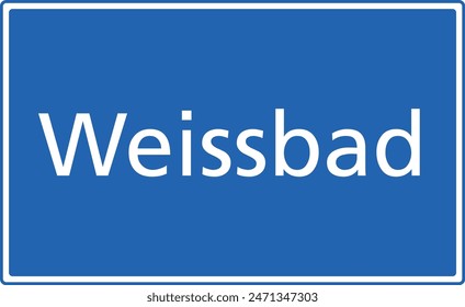 Swiss zip code postal code sign for 9057 Weissbad Appenzell Innerrhoden Switzerland