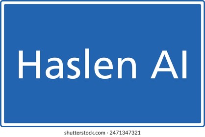 Swiss zip code postal code sign for 9054 Haslen AI Appenzell Innerrhoden Switzerland