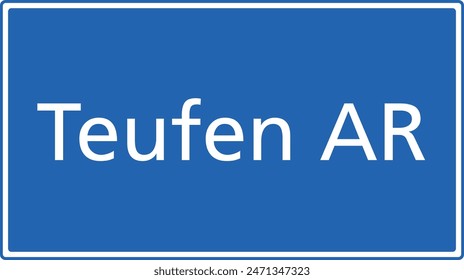 Swiss zip code postal code sign for 9053 Teufen AR Appenzell Ausserrhoden Switzerland