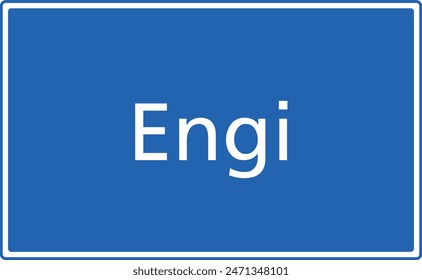 Swiss zip code postal code sign for 8765 Engi Glarus Switzerland