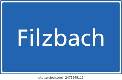 Swiss zip code postal code sign for 8757 Filzbach Glarus Switzerland