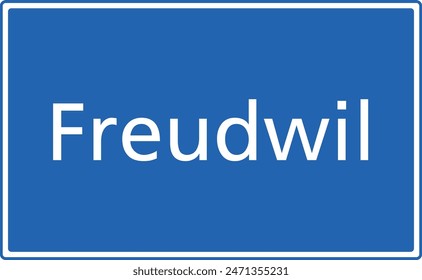 Swiss zip code postal code sign for 8615 Freudwil Zürich Switzerland
