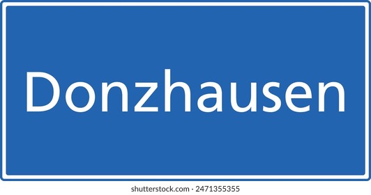 Swiss zip code postal code sign for 8583 Donzhausen Thurgau Switzerland