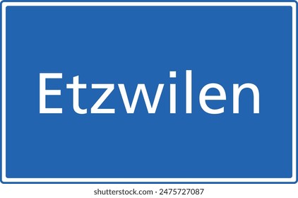 Swiss zip code postal code sign for 8259 Etzwilen Thurgau Switzerland