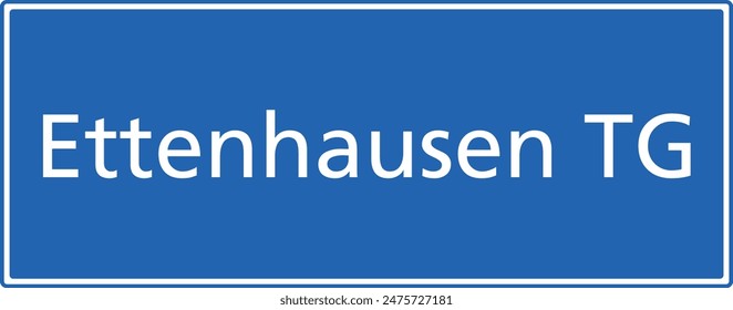 Swiss zip code postal code sign for 8356 Ettenhausen TG Thurgau Switzerland