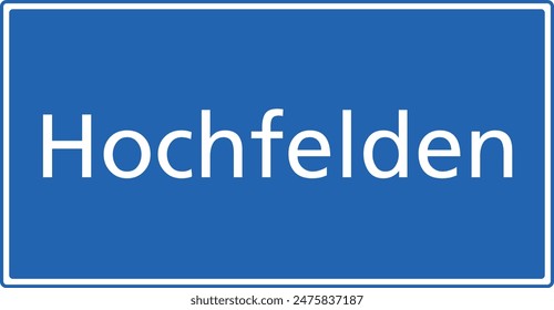 Swiss zip code postal code sign for 8182 Hochfelden Zürich Switzerland