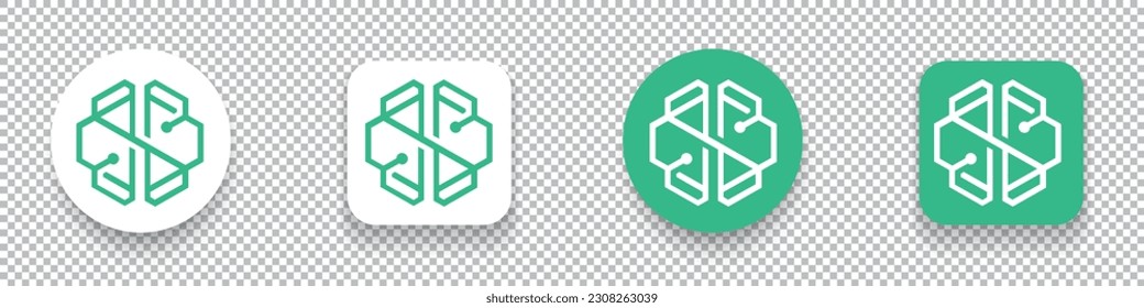 SwissBorg (CHSB) crypto currency logo symbol set isolated on transparent background vector