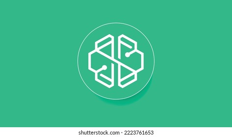 SwissBorg, logotipo de criptodivisa de token CHSB en un fondo aislado con espacio de copia. Ilustración vectorial 3d de SwissBorg, concepto de diseño de banner token CHSB.