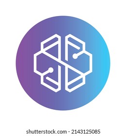 SwissBorg Cryptocurrency token icon. CHSB token symbol. Cryptocurrency vector icon. Flat Vector illustration - Vector