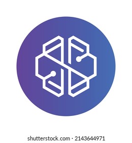 SwissBorg Cryptowährung Token Symbol. CHSB-Tokensymbol. Kryptowährungs-Vektorsymbol. Flache Vektorgrafik - Vektorgrafik