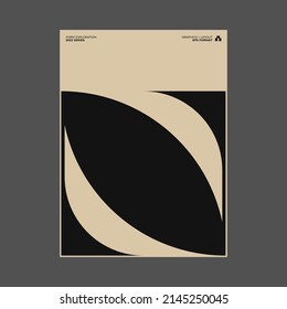 Swiss-style inspired poster design graphics layout made with Helvetica typography and minimalist geometric forms and abstract vector shapes. 