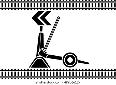 Switch arrows railway stencil