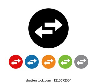 switch arrows for Web icon flat symbol vector