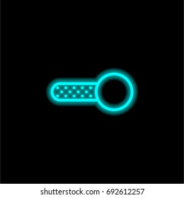Switch blue glowing neon ui ux icon. Glowing sign logo vector
