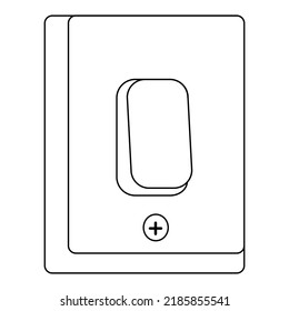 Switch board outline vector on white background