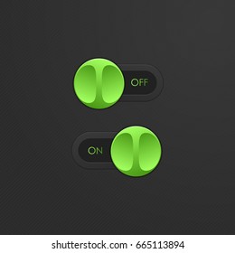 Switch button 3D. With creative design. Vector picture.