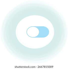 Switch Button Icon in Blue Circular Style with Minimalist Design