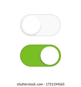 Switch button on and off icon. Isolated vector illustration