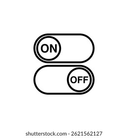switch button on off icon, simple flat style, illustration, logo sign symbol pictogram template, for ui or ux isolated on white for mobile app, editable