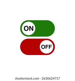 switch button on off icon, simple flat style, illustration, logo sign symbol pictogram template, for ui or ux isolated on white for mobile app, editable