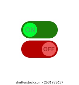 switch button on off icon, simple flat style, illustration, logo sign symbol pictogram template, for ui or ux isolated on white for mobile app, editable