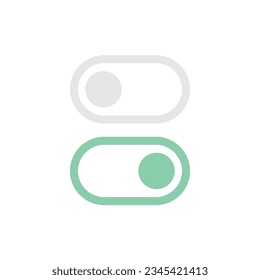 Switch Button. On and Off Toggle Switch Button Vector Design.