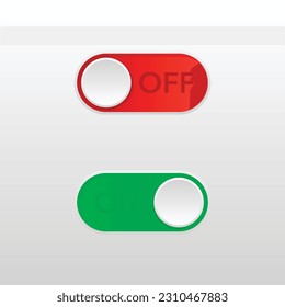 Switch button or turn on turn off power vector illustration