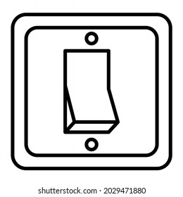 Switch Button Vector Outline Icon Isolated On White Background
