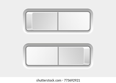 Switch buttons. On and Off. Vector 3d illustration