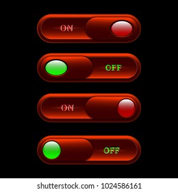 switch buttons. Vector illustration. on  off