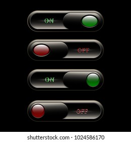 switch buttons. Vector illustration. on  off