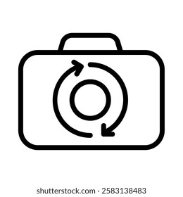 Switch Camera icon illustration in line style. Perfect for website mobile app presentation. Suitable for any user interface and user experience