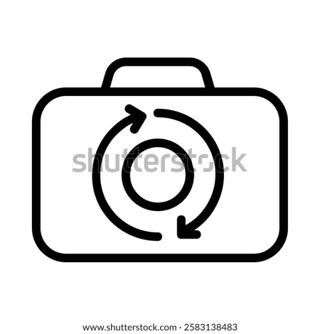 Switch Camera icon illustration in line style. Perfect for website mobile app presentation. Suitable for any user interface and user experience