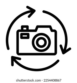 switch camera line icon illustration vector graphic