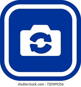 Switch camera, turn camera icon , sign Square with rounded corners