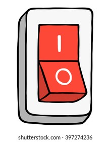 switch / cartoon vector and illustration, hand drawn style, isolated on white background.