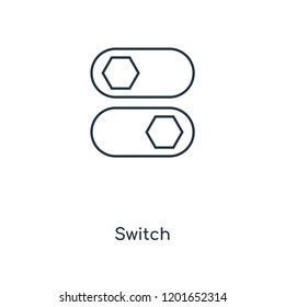 Switch concept line icon. Linear Switch concept outline symbol design. This simple element illustration can be used for web and mobile UI/UX.