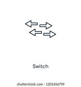 Switch concept line icon. Linear Switch concept outline symbol design. This simple element illustration can be used for web and mobile UI/UX.