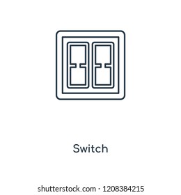 Switch concept line icon. Linear Switch concept outline symbol design. This simple element illustration can be used for web and mobile UI/UX.
