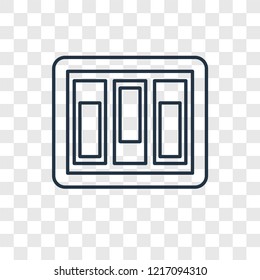 Switch concept vector linear icon isolated on transparent background, Switch concept transparency concept in outline style