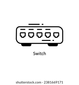 Switch doodle Icon Design illustration. Networking Symbol on White background EPS 10 File