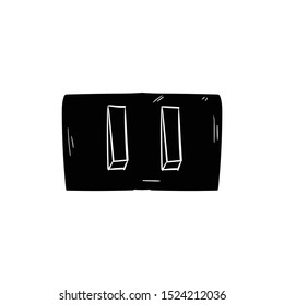 switch doodle icon vector hand drawing 