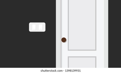 switch and door vector. wallpaper. free space for text. background. blank. copy space.