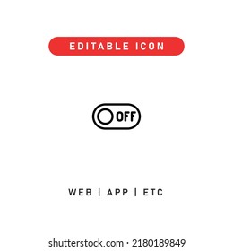 Switch Editable Stroke Icon, Outline Icon For Web, App, Presentation, Etc 