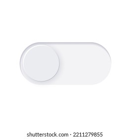 Switch element button. Enable disable toggle symbol. On off mode icon for application. Active, inactive or power digital indicator. Frontend control realistic vector illustration on white background..