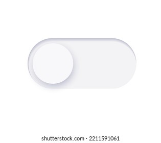 Switch element button. Enable disable toggle symbol. On off mode icon for application. Active, inactive or power digital indicator. Frontend control realistic vector illustration on white background..