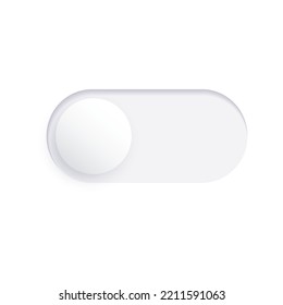 Switch element button. Enable disable toggle symbol. On off mode icon for application. Active, inactive or power digital indicator. Frontend control realistic vector illustration on white background..