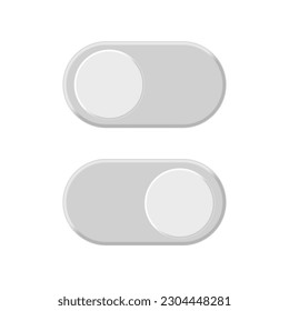 Switch element button. Enable disable toggle symbol. On off mode icon for application. Active, inactive or power digital indicator. Frontend control realistic vector illustration on white background.